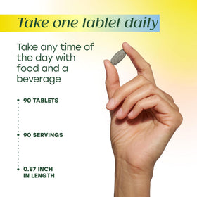 Flacon de MegaFood Multivitamine Methylée Femme sur une table