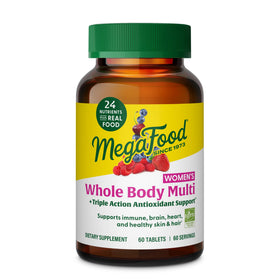 Flacon de MegaFood Multivitamines Methylées pour Femmes, 60 comprimés