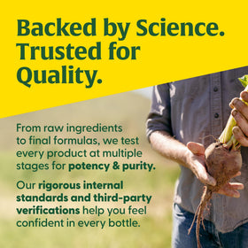 Flacon de MegaFood ouvert avec comprimés visibles