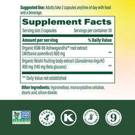 Flacon de MegaFood Superfood Champignon avec capsules à l'intérieur