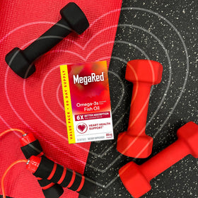 Flacon de MegaRed Huile de poisson avec dosage indiqué