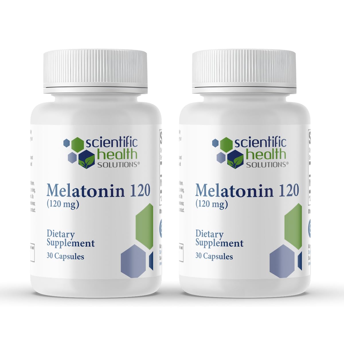 Flacon de mélatonine 120mg Scientific Health Solutions, vue avant