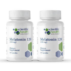 Flacon de mélatonine 120mg Scientific Health Solutions, vue avant