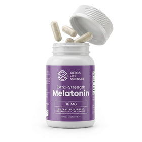 Flacon de mélatonine 30 mg SIERRA LIFE SCIENCES avec 60 capsules