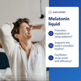 Flacon de mélatonine liquide Pure Encapsulations sur une table