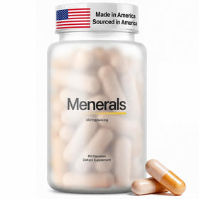 Flacon de Menerals Complément Minéral 60 Capsules avec étiquette visible