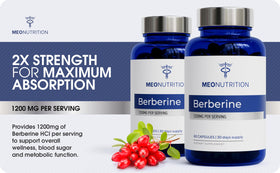 Flacon de Meo Nutrition Berbérine avec gélules à côté
