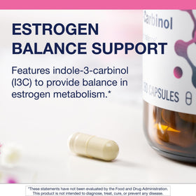 Flacon de Metagenics Meta Indole-3-Carbinol avec étiquette visible