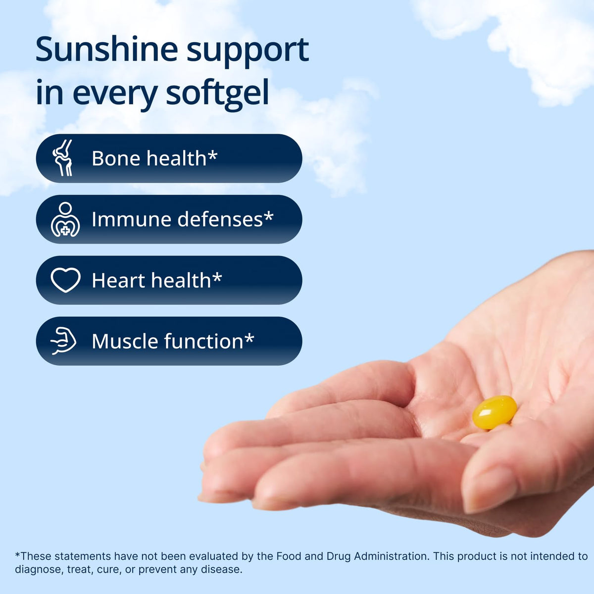 Flacon de Metagenics Vitamine D3 et K2 10 000 UI avec 60 gélules molles