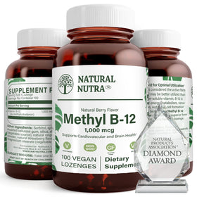 Flacon de Methyl B12 1000mcg de Natural Nutra, vue avant