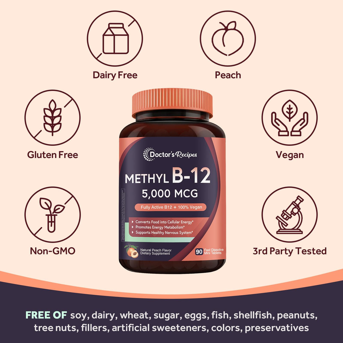 Flacon de Methyl B12 avec étiquette et informations