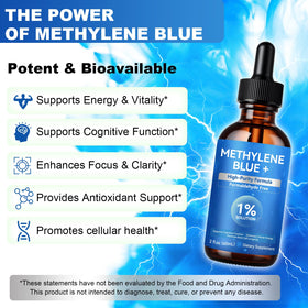 Flacon de Methylene Blue Vawcrn ouvert avec goutte à goutte