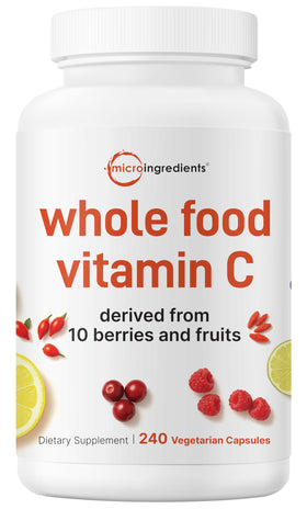 Flacon de Micro Ingredients Complexe de Vitamine C Alimentaire 240 capsules végétariennes