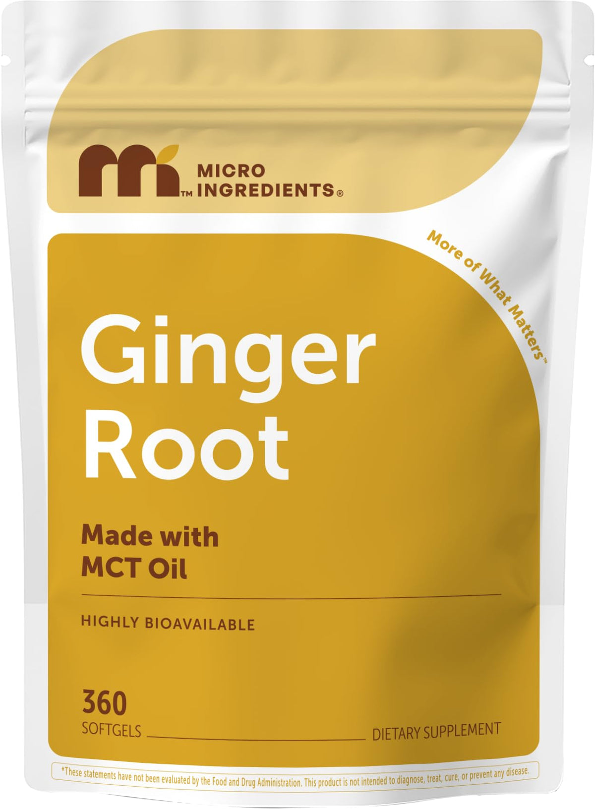 Flacon de Micro Ingredients Racine de Gingembre avec 360 gélules