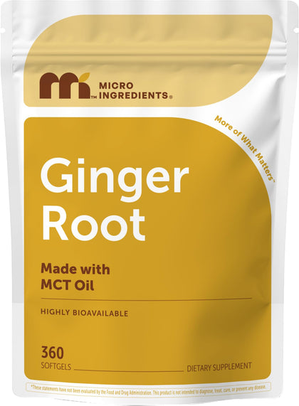 Flacon de Micro Ingredients Racine de Gingembre avec 360 gélules