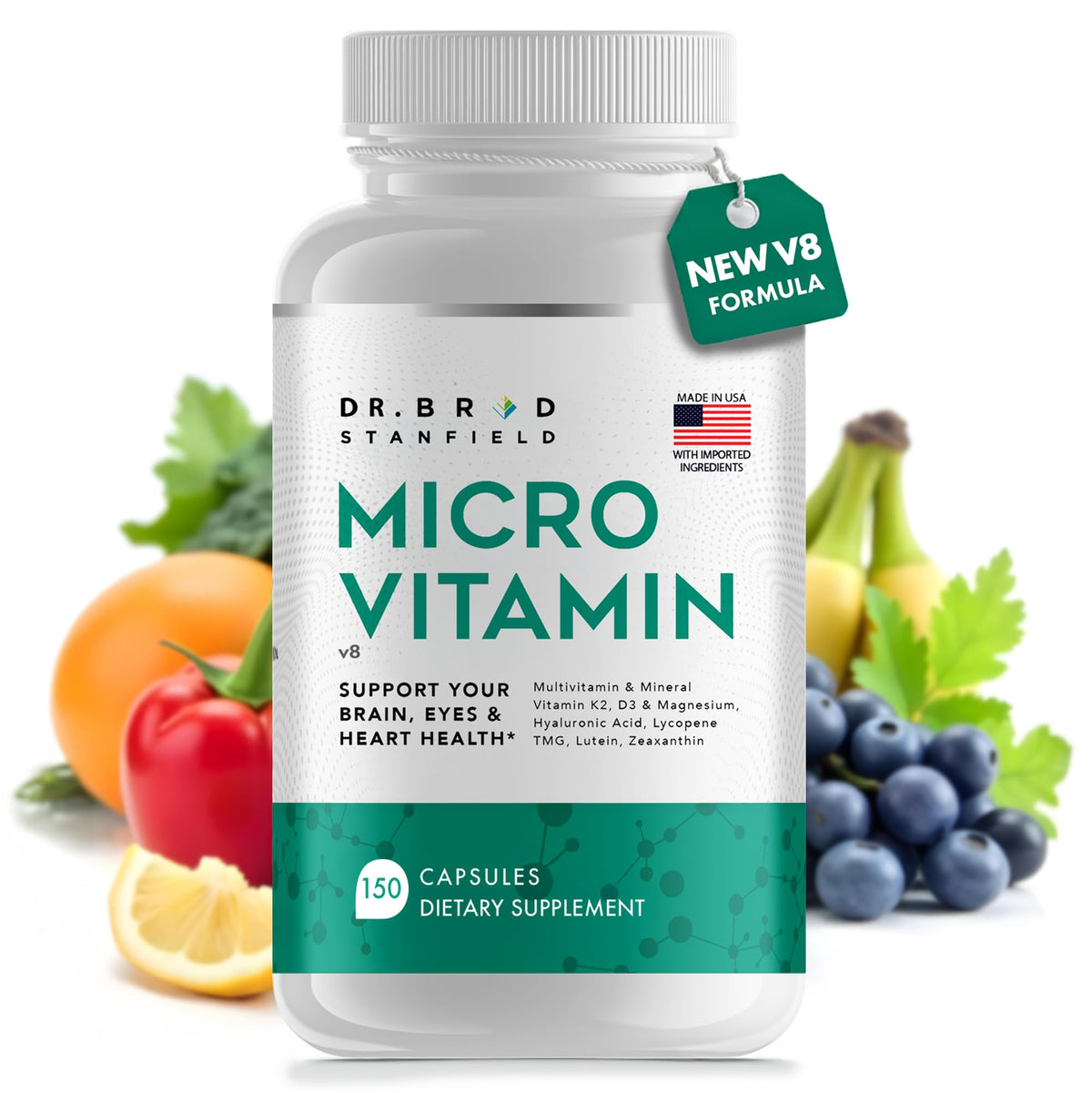 Flacon de MicroVitamin Dr Brad Stanfield 180g avec étiquette