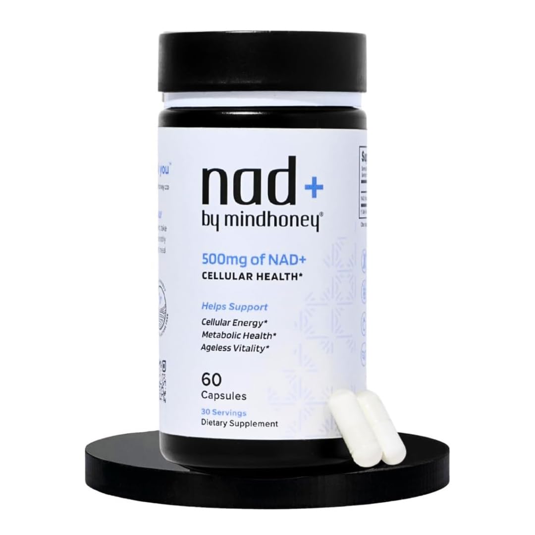Flacon de MINDHONEY NAD+ 500mg avec capsules