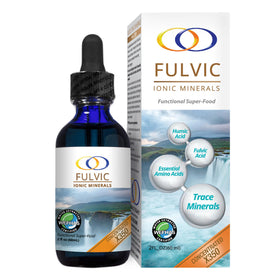 Flacon de minéraux ioniques fulvic X350 d'Optimally Organic, 132g