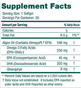 Flacon de mini capsules Omega-3 Iwi avec étiquette visible