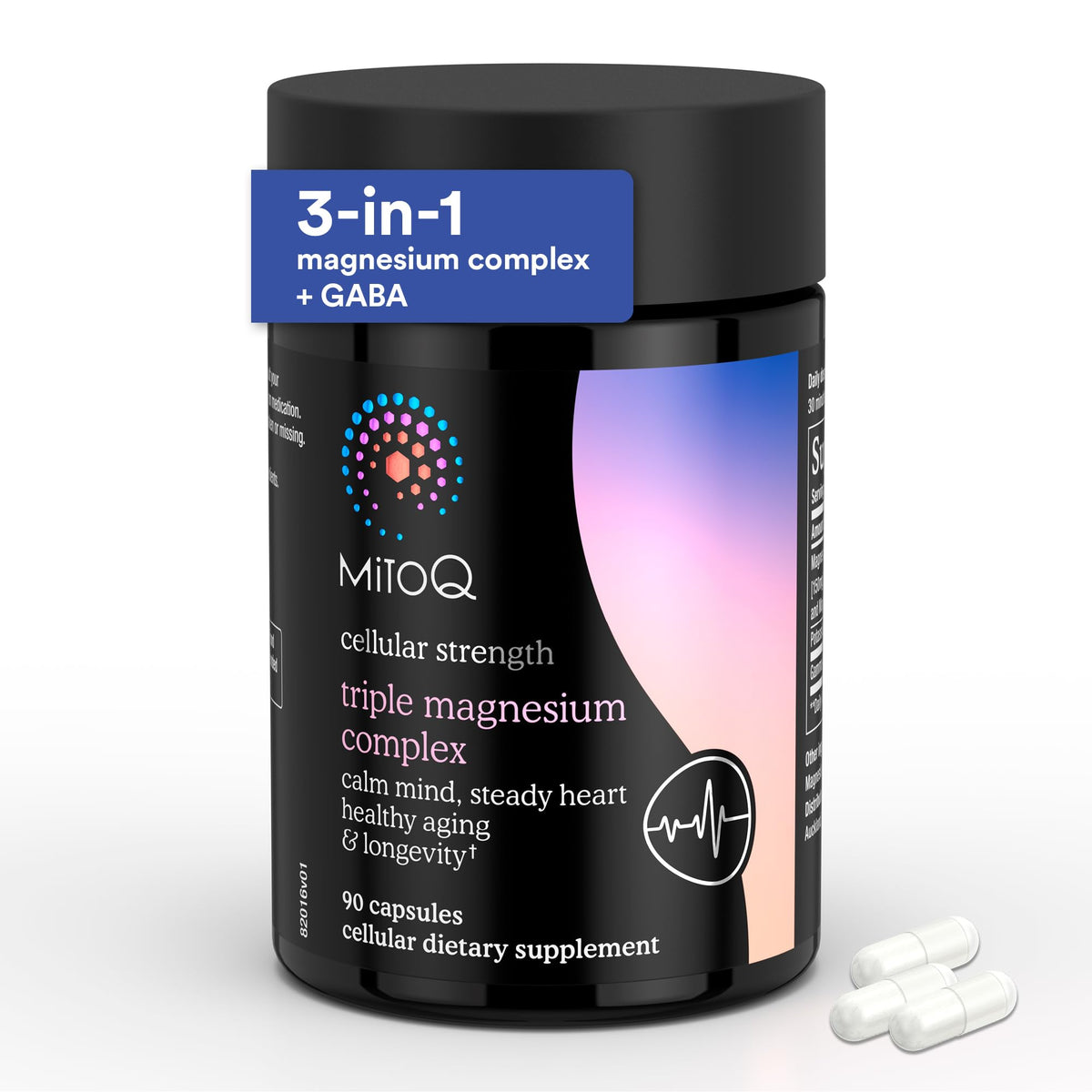 Flacon de MitoQ Complexe de Magnésium Triples 90 capsules