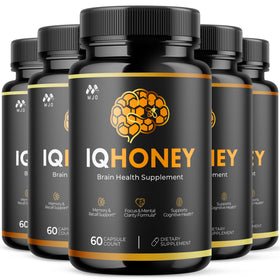Flacon de MJO Capsules de Miel IQ avec 300 capsules vue de face