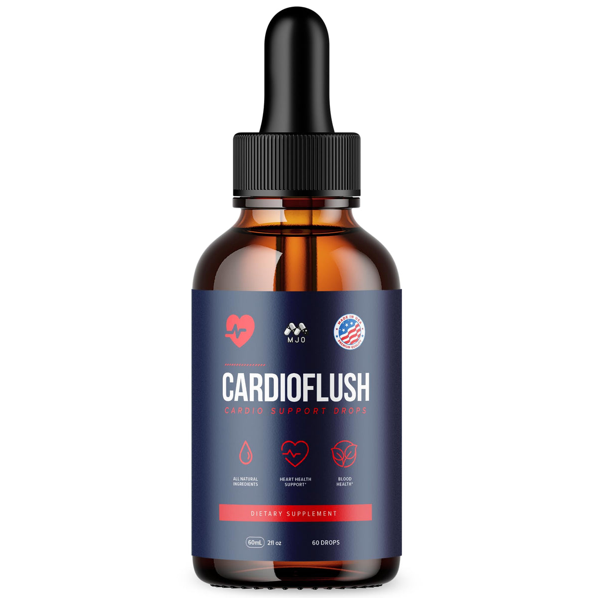Flacon de MJO Cardio Flush Drops 30 portions vue avant