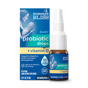 Flacon de Mommy's Bliss Probiotiques pour Bébé 400 IU avec compte-gouttes
