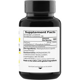 Flacon de MONOHERB Riboflavin 5'-Phosphate avec capsules à l'intérieur