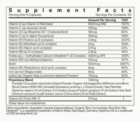 Flacon de Moon Juice SuperHair ouvert montrant les capsules