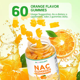 Flacon de MOORGUMY Gummies NAC 1000mg, 120 gummies