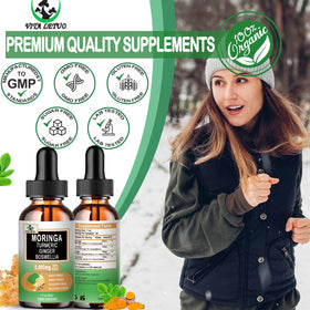 Flacon de Moringa Vita letuo avec fond naturel