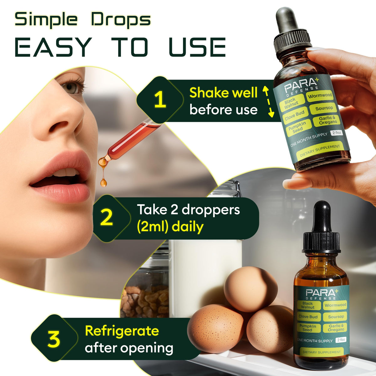 Flacon de Morpha Organics Para Defense 132g sur une table en bois