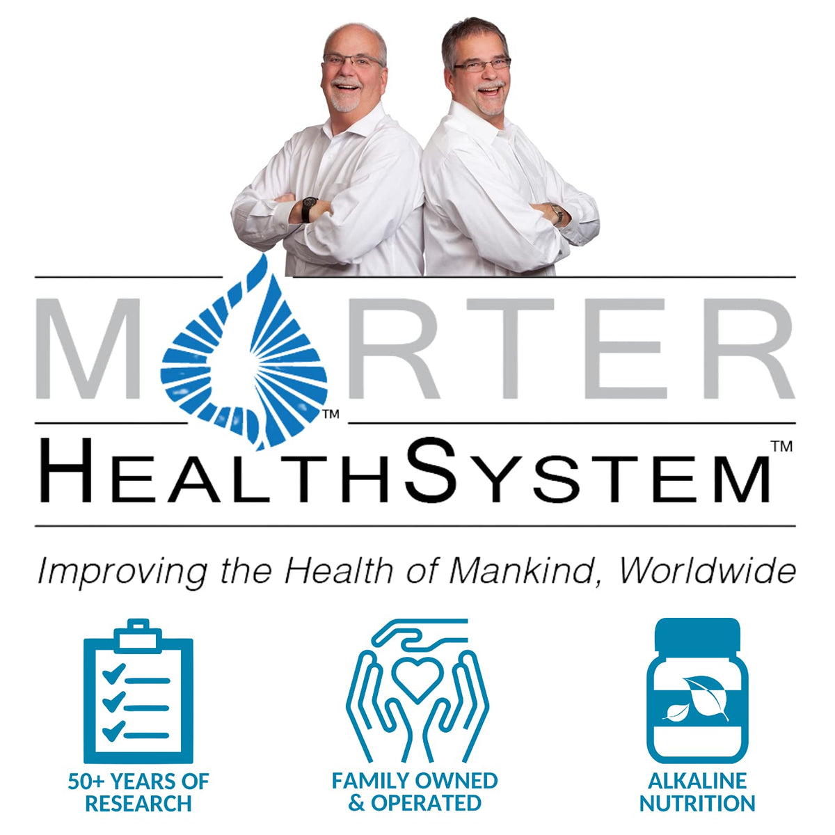 Flacon de Morter HealthSystem Alka-Pan sur une table