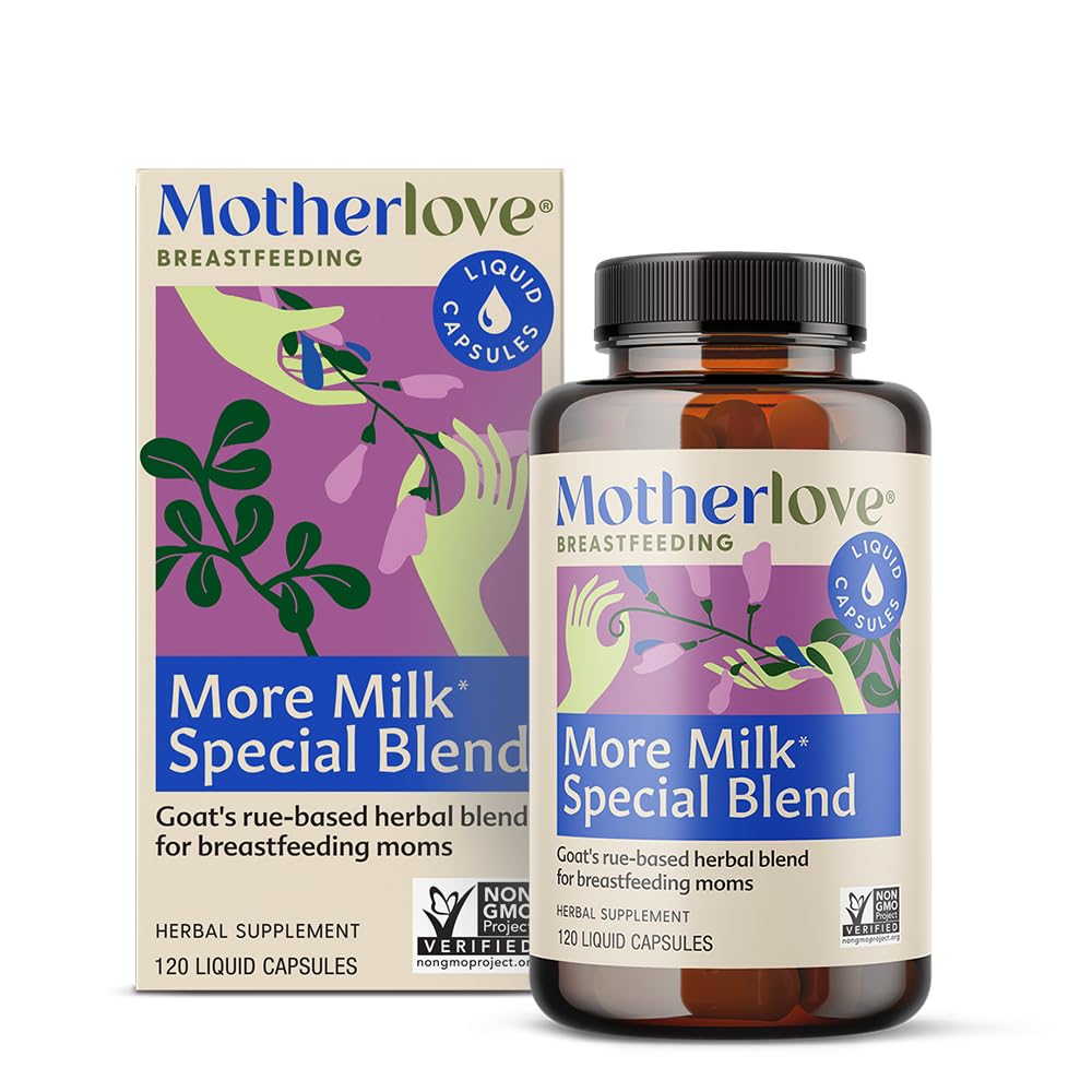 Flacon de Motherlove More Milk Special Blend 120 capsules liquides