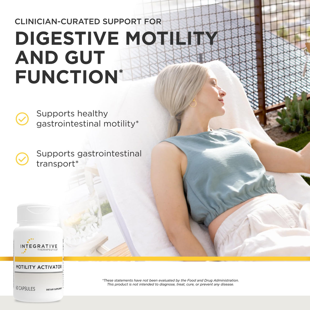 Flacon de Motility Activator d'Integrative Therapeutics avec capsules