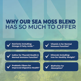 Flacon de Mousse de Mer Bio Nobi Nutrition avec étiquette visible