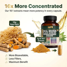 Flacon de MPRAYAN Capsules de Mousse de Mer 16-en-1 avec étiquette