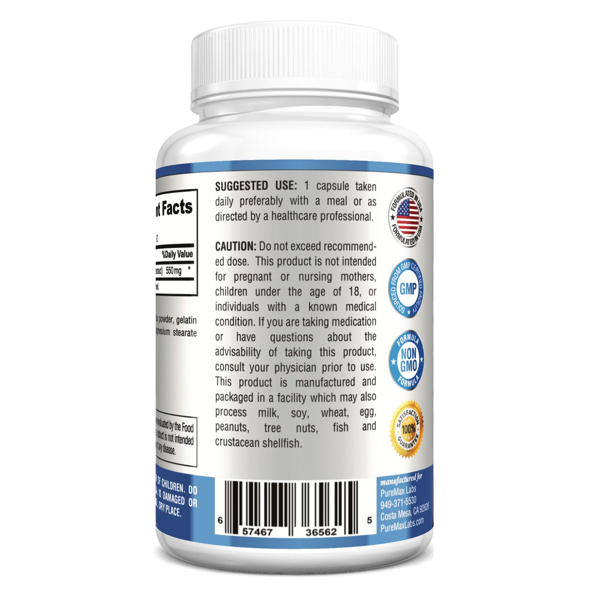 Flacon de Muira Puama YUMMYVITE avec capsules sur une table