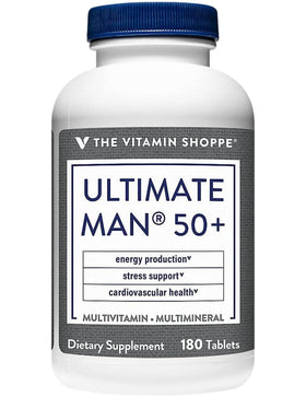 Flacon de Multivitamine Homme 50+ de The Vitamin Shoppe avec 180 comprimés