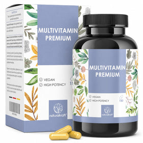 Flacon de multivitamine naturalkraft A–Z avec 180 capsules végétales