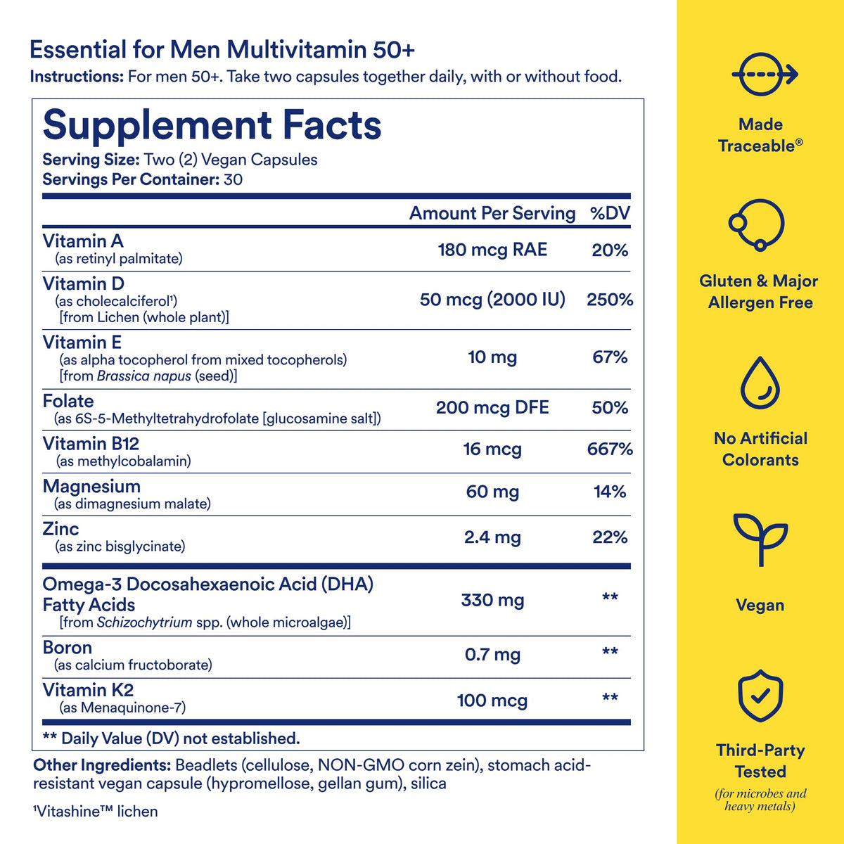 Flacon de multivitamine Ritual avec étiquette visible