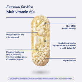 Flacon de multivitamine Ritual ouvert avec capsules à l'intérieur
