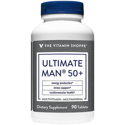 Flacon de multivitamine Ultimate Man 50+ de The Vitamin Shoppe, 90 tablettes