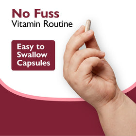 Flacon de multivitamines avec étiquette visible