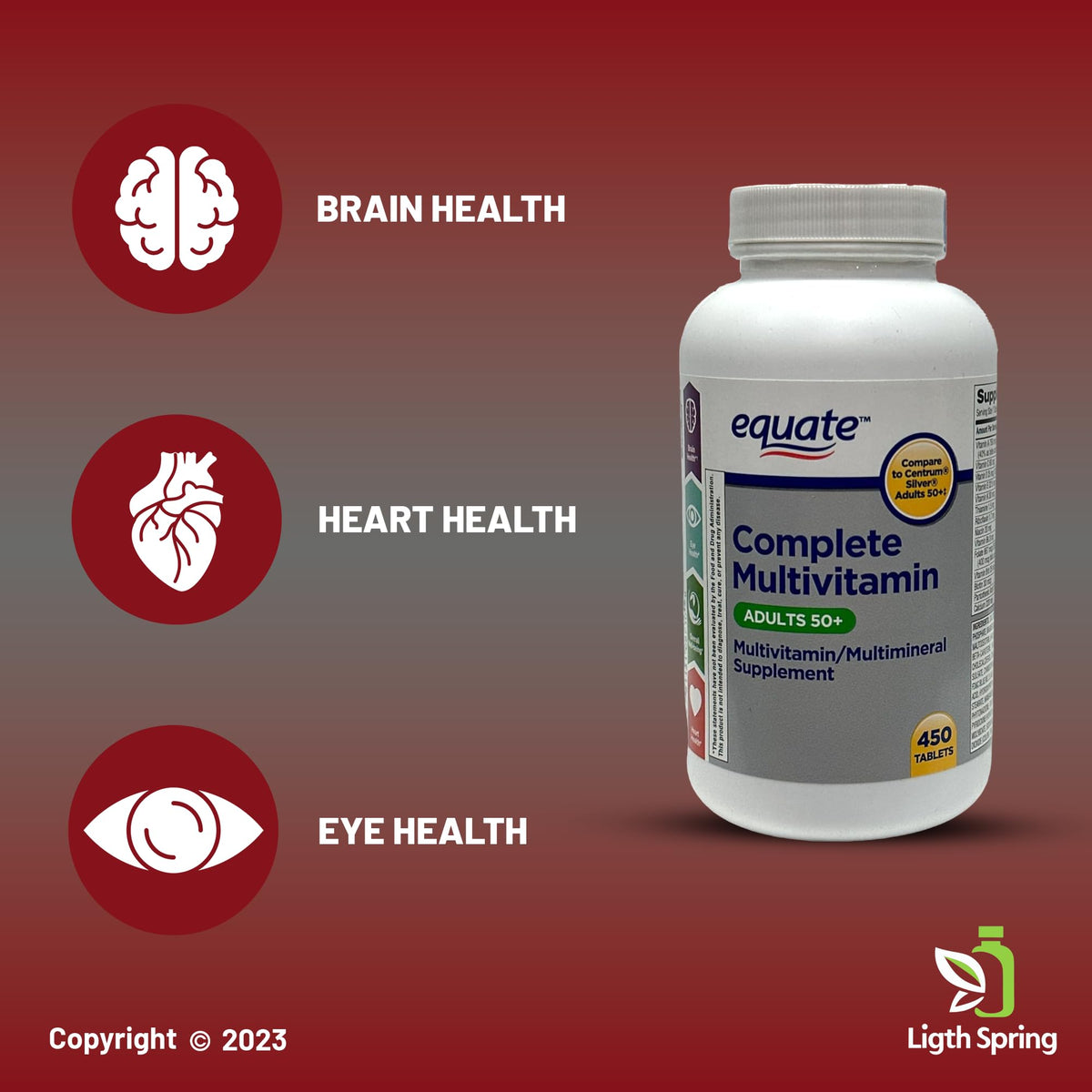 Flacon de Multivitamines Complètes LightSpring ouvert
