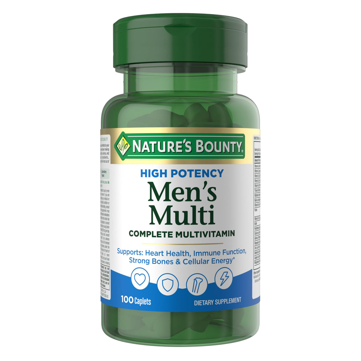 Flacon de multivitamines complètes pour hommes Nature's Bounty vue de face