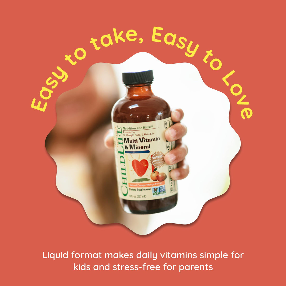 Flacon de Multivitamines et Minéraux CHILDLIFE ESSENTIALS avec étiquette visible