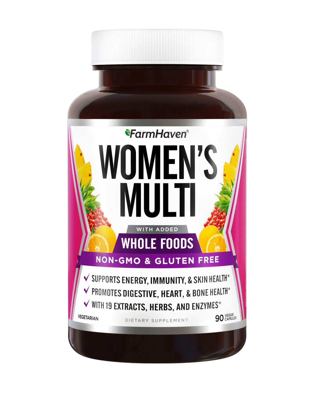 Flacon de multivitamines FarmHaven pour femmes, 90 capsules