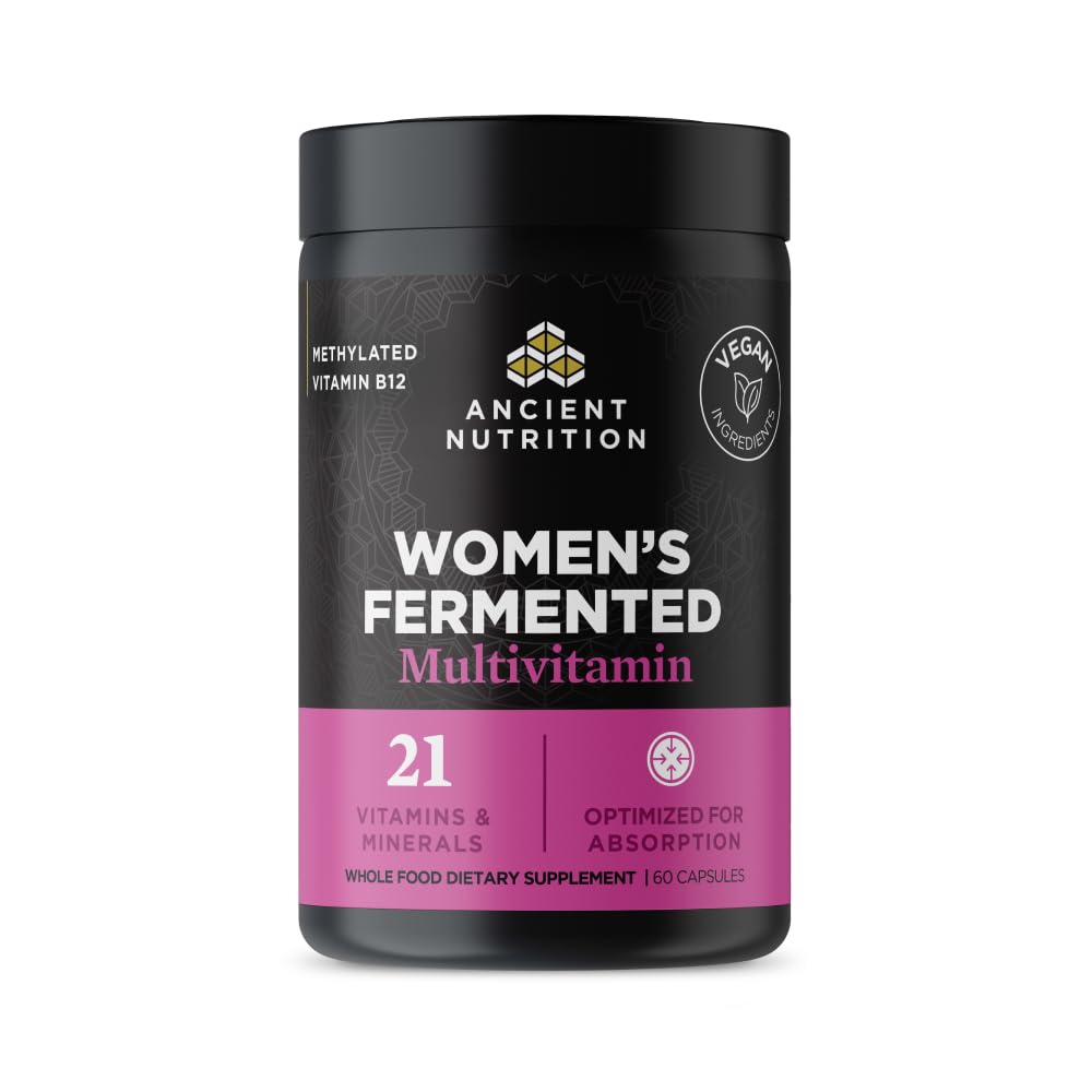 Flacon de multivitamines fermentées pour femmes Ancient Nutrition avec 60 capsules