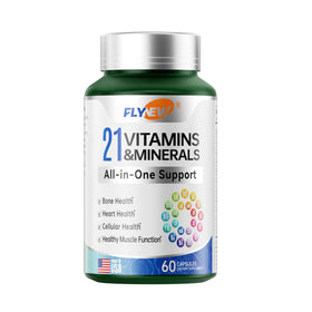 Flacon de multivitamines Flynew 21 en 1 avec 60 capsules